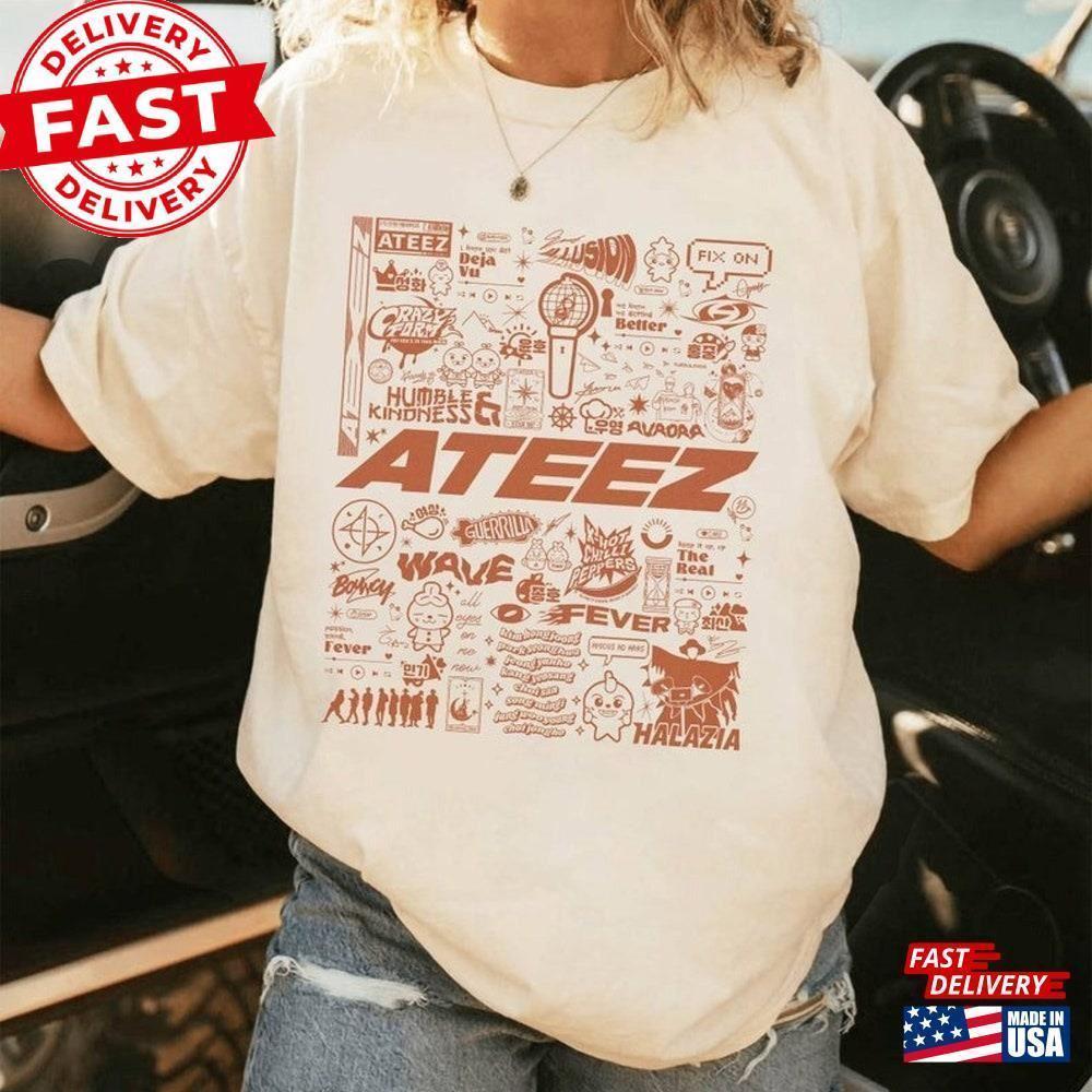 Ateez Doodle Art Shirt Atiny  Unisex T-Shirt